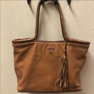 tory burch braided handle bag